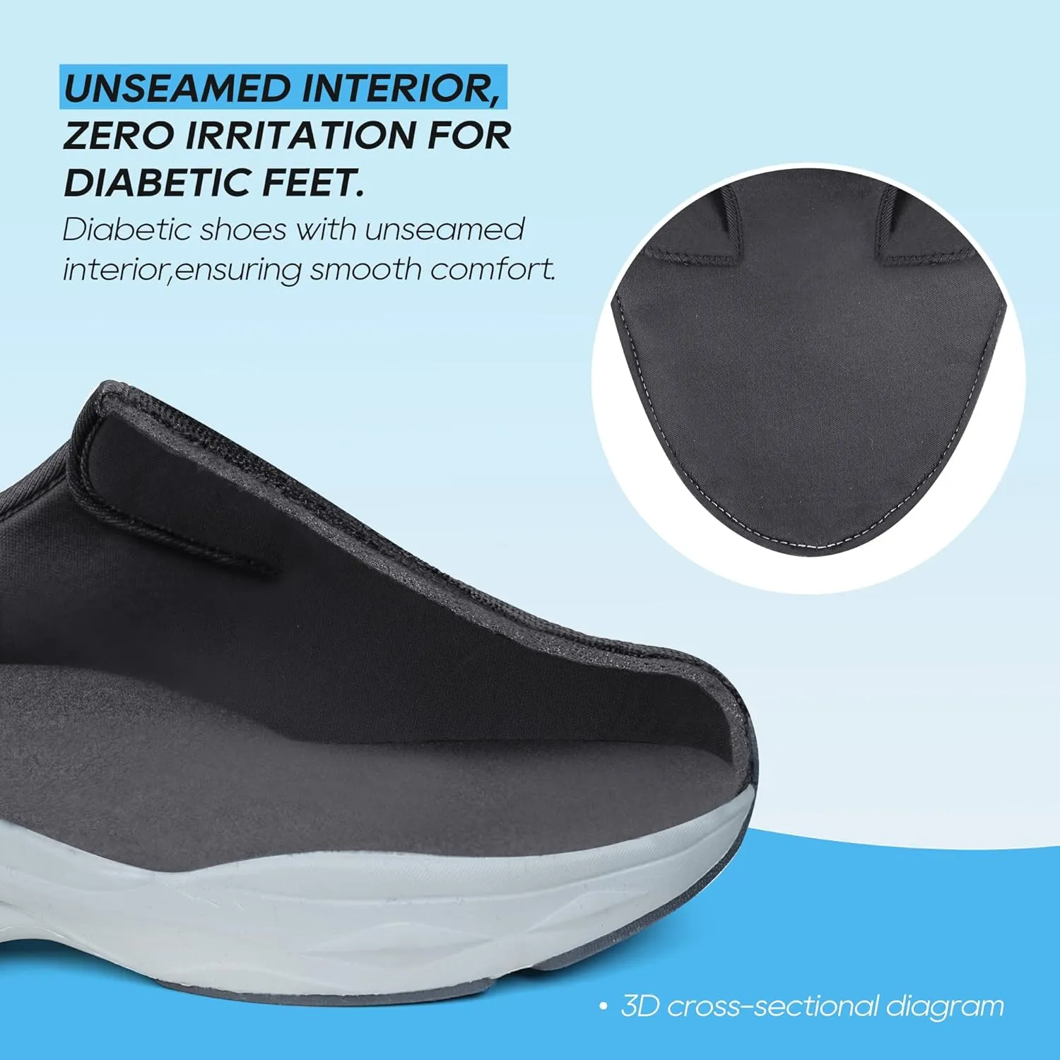 Women Orthopedic Diabetic Walking Sneakers Swollen Feet Shoes