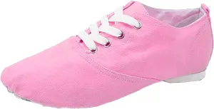 Women's Canvas Dance Shoes Tap Flex Canvas Tap Shoe Ballet Shoes for Women Adult Jazz Dance Sneaker