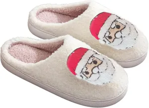 Womens Christmas Slippers Cozy Christmas Tree Slippers Soft Plush Animal Slippers Non-Slip Indoor Slip-on Slippers