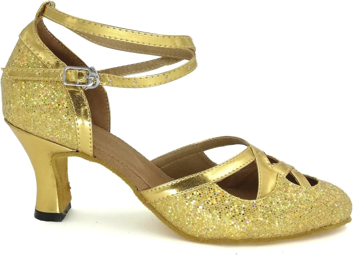 Women's Closed Toe Suede Sole Ballroom Pumps Dance Shoes with 2.5" Heel