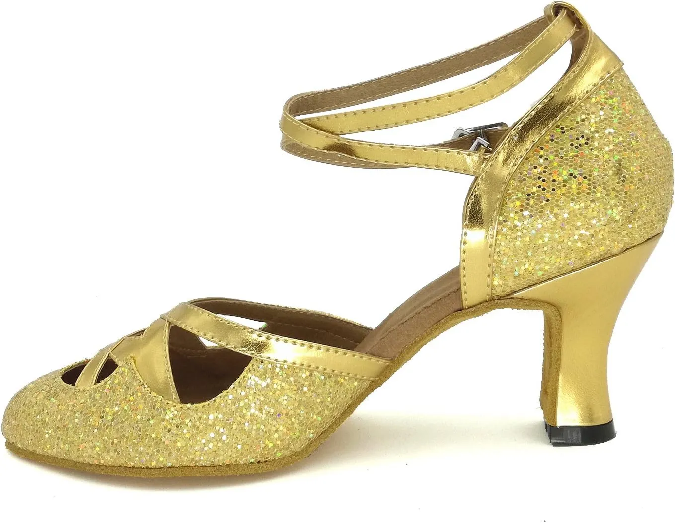 Women's Closed Toe Suede Sole Ballroom Pumps Dance Shoes with 2.5" Heel