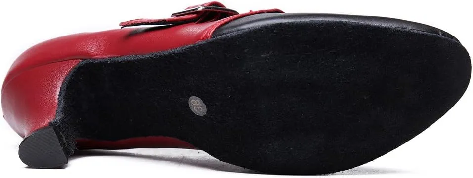 Women's Closed Toe Suede Sole Ballroom Pumps Dance Shoes with 2.7" Heel