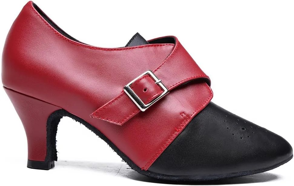 Women's Closed Toe Suede Sole Ballroom Pumps Dance Shoes with 2.7" Heel