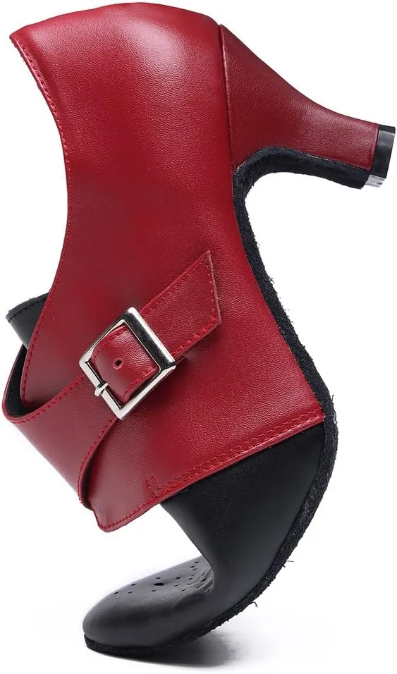 Women's Closed Toe Suede Sole Ballroom Pumps Dance Shoes with 2.7" Heel