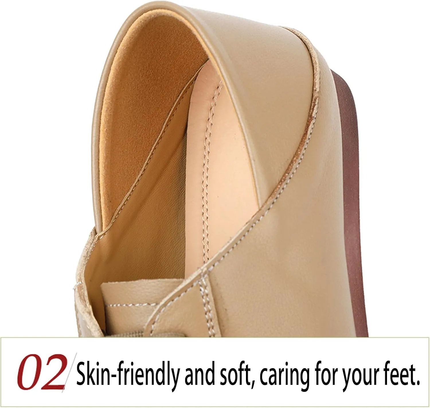 Women's Genuine Leather Splicing Flat Sneakers Comfortable Round Toe Lightweight Non Slip Lace up Walking Shoes Soft Outdoor Workout Casual Shoes