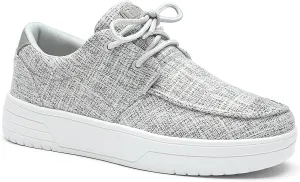 Women's Loafers Arch Support Boat Shoes Slip On Canvas Sneakers Comfortable Walking Flats with Orthotic Insoles for Foot Pain Relief