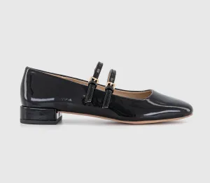 Womens Office Frances Two Strap Mary Janes New Black Patent