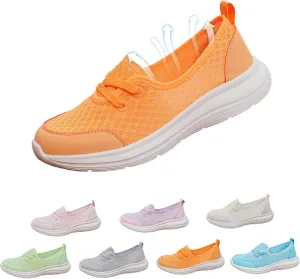 Women's Orthopedic Mesh Walking Shoes, Breathable Slip-On Flats with Arch Support, Lightweight Low-Top Comfort Sneakers
