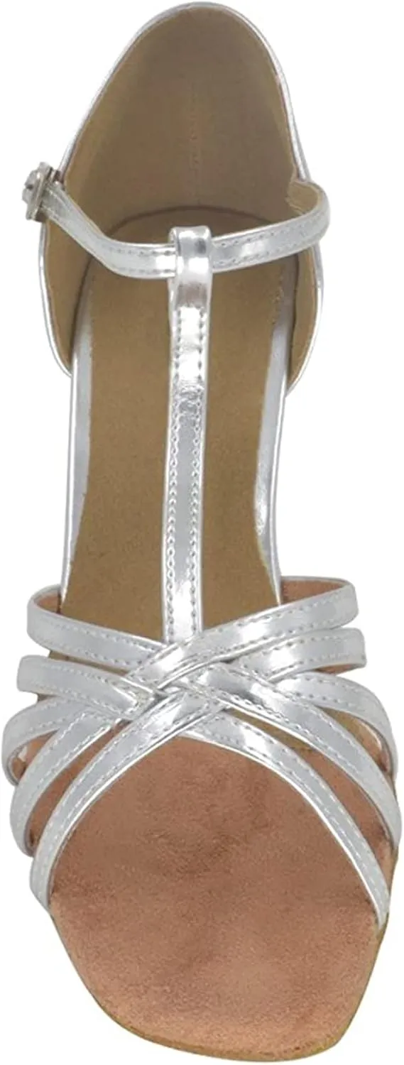 Women's Suede Sole Party Wedding Shoes Pu Sandals Practice Ballroom Dance Shoes