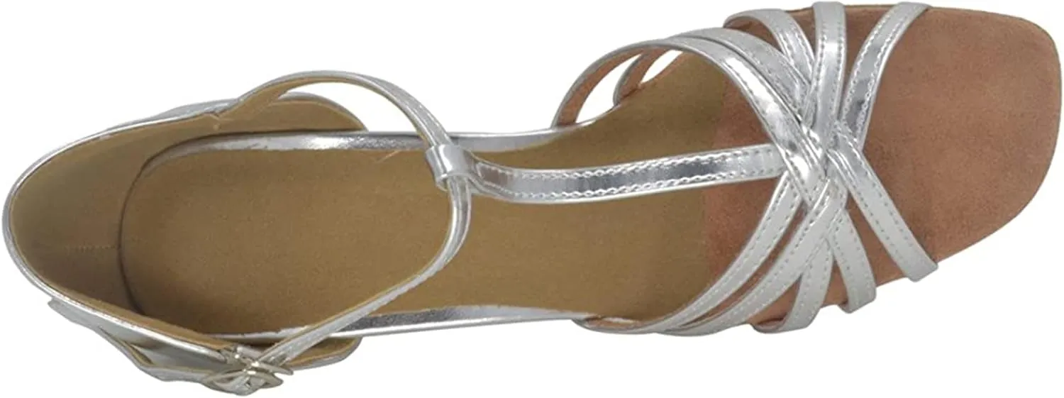 Women's Suede Sole Party Wedding Shoes Pu Sandals Practice Ballroom Dance Shoes