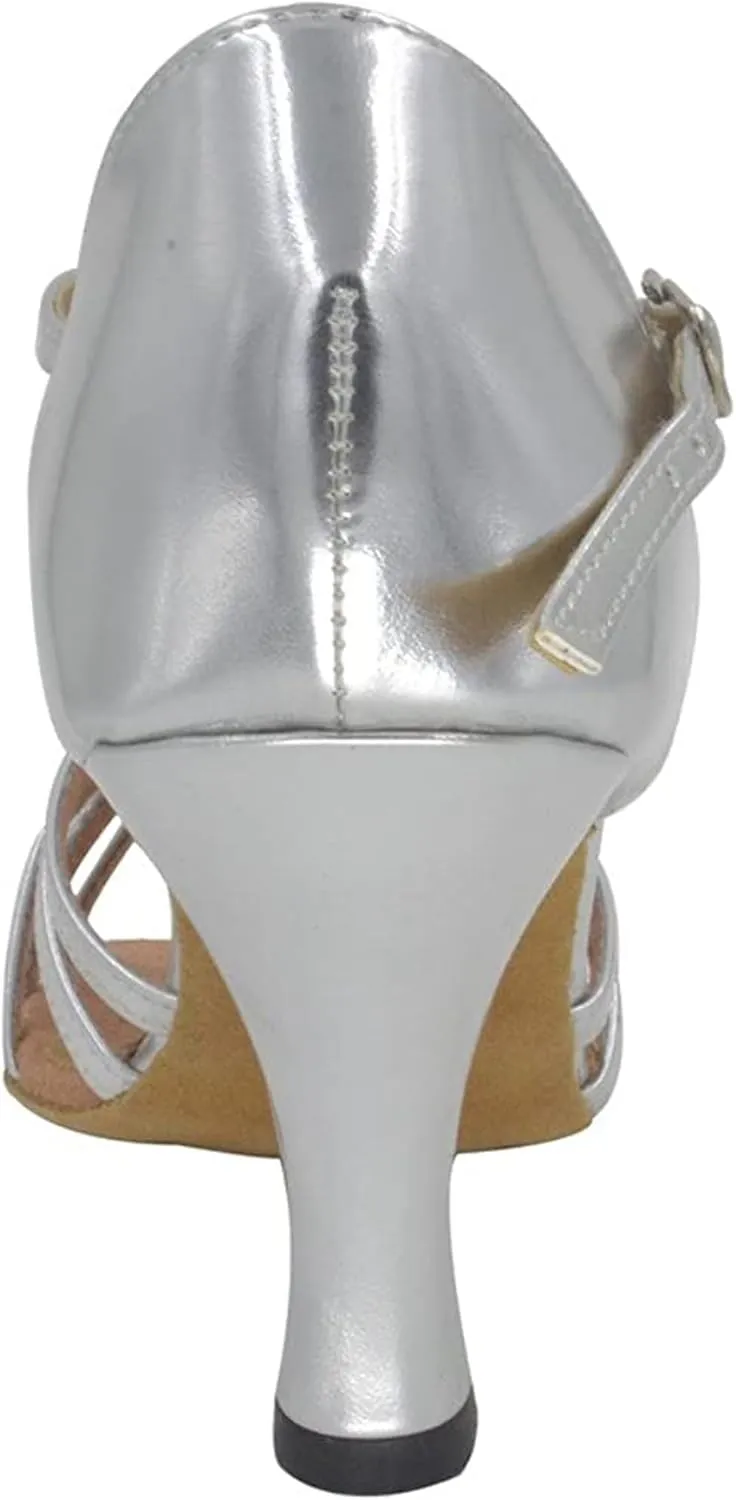 Women's Suede Sole Party Wedding Shoes Pu Sandals Practice Ballroom Dance Shoes