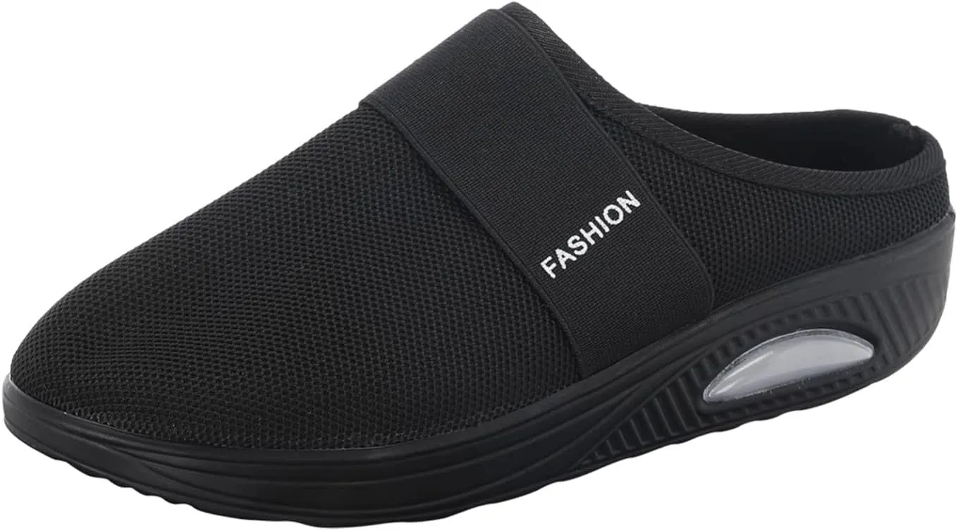Womens Summer Breathable Mesh Slippers Lightweight Slip On Clog with Arch Support Soft Cushion Nursing Shoes