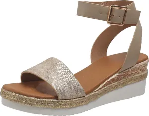 Womens Summer Fashion Open Toe Breathable Flatform Wedge Heel Sandals Thick Sole Non Slip Shoes with Arch Support for Comfort Walk Ankle Elastic Nude Dressy Fashion fluffy men's leather G38-Black