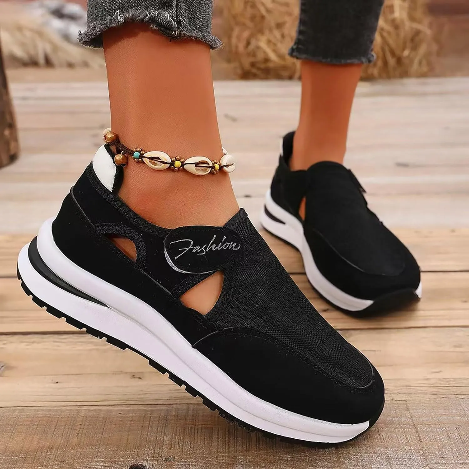 Womens Walking Shoes Breathable Slip On Sneakers Non Slip Athletic Tennis Running Shoes Casual Shoes Arch Support