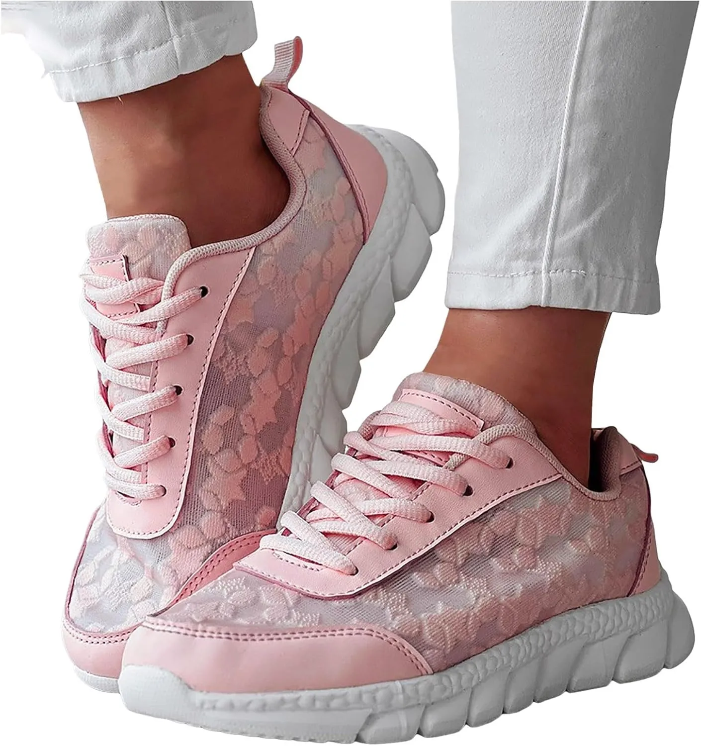 Womens Walking Shoes Comfortable Slip On Sneakers Non Slip Athletic Tennis Running Shoes Mesh Casual Sports Shoes