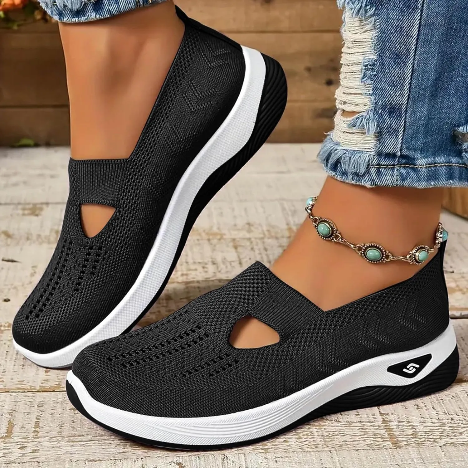 Women's Walking Shoes Women Slip On Orthopedic Shoes Diabetic Shoes for Women Non Slip Work Shoes with Arch Support