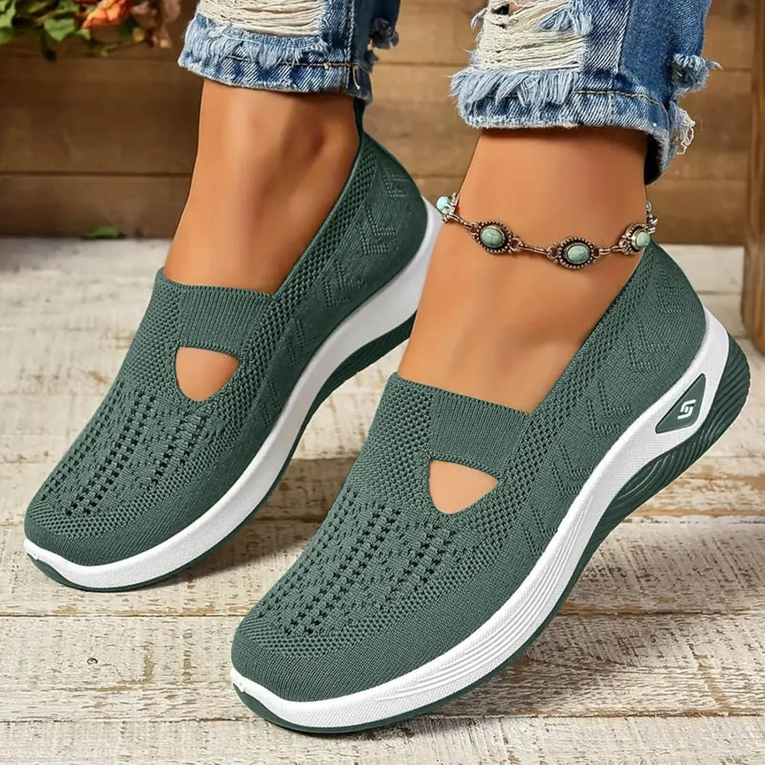 Women's Walking Shoes Women Slip On Orthopedic Shoes Diabetic Shoes for Women Non Slip Work Shoes with Arch Support