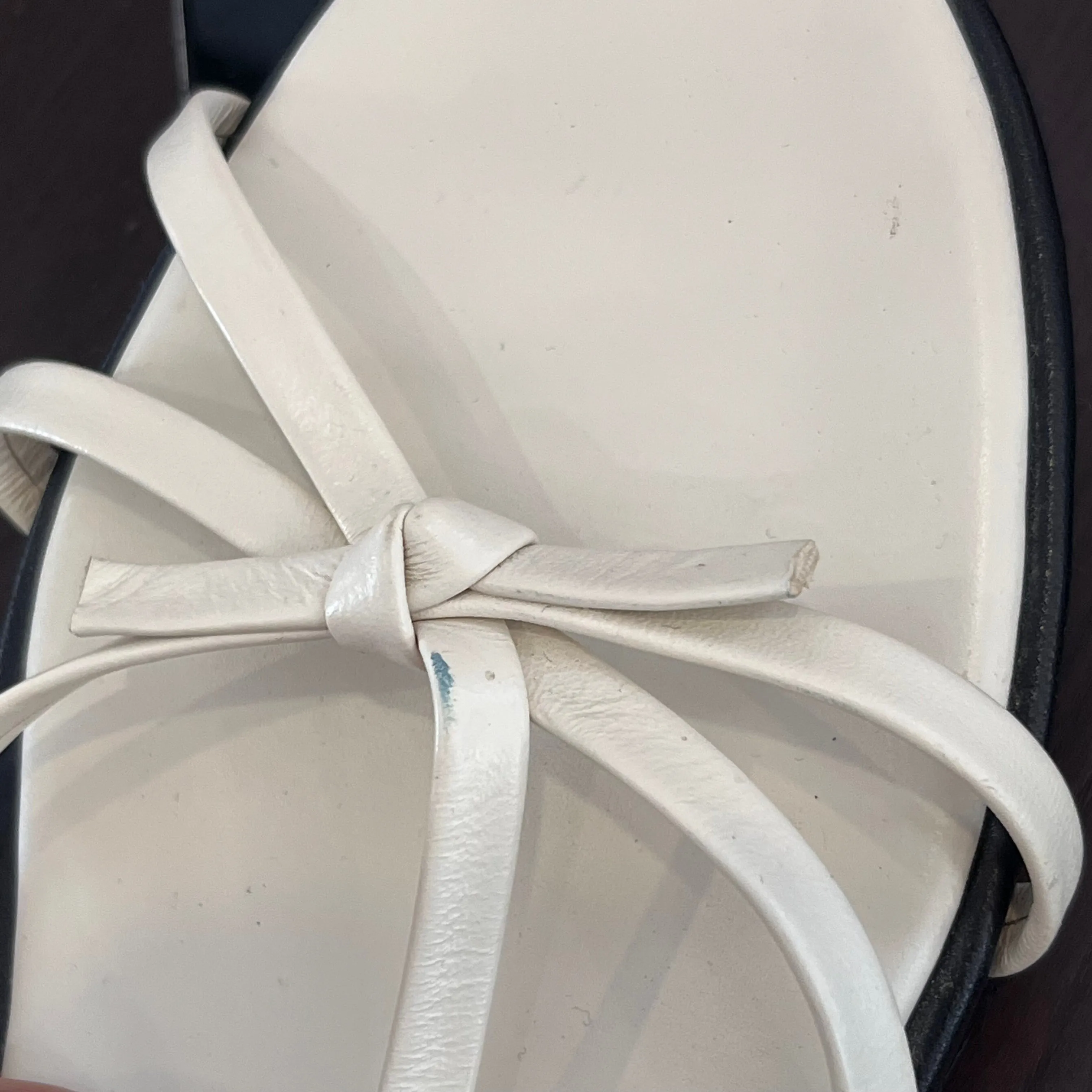 Zara White Bow Strappy Kitten Heels | Pre Loved |