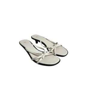 Zara White Bow Strappy Kitten Heels | Pre Loved |
