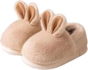 Zureto Bunny Slippers for Women, Plush Rabbit Cotton Slippers Cute Winter Indoor Home Plush Winter Slippers